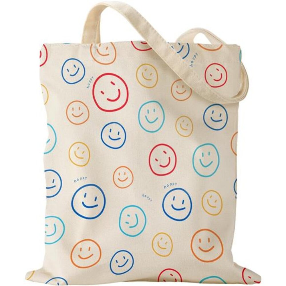 Canvas Tote Bag - Sturdy Cloth Cotton Totes Bag with Pattern Shoulder Bag
